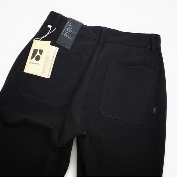 NWT Frank & Oak The Jane Straight Fit High Rise Pant in Black 6 - Picture 4 of 12